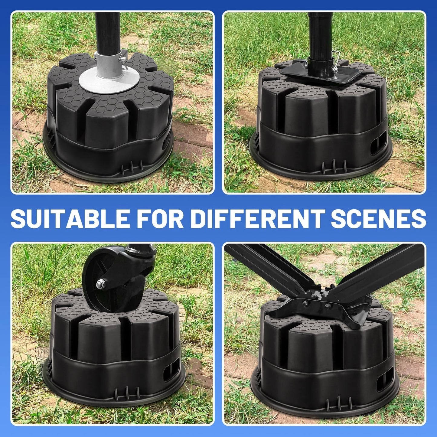 Trailer Jack Block - 6" RV Leveling Blocks with Bag, Use for Any Tongue Jack, Post, Foot, 5th Wheels, Round Square or Scissor Stabilizer, 1 Pack