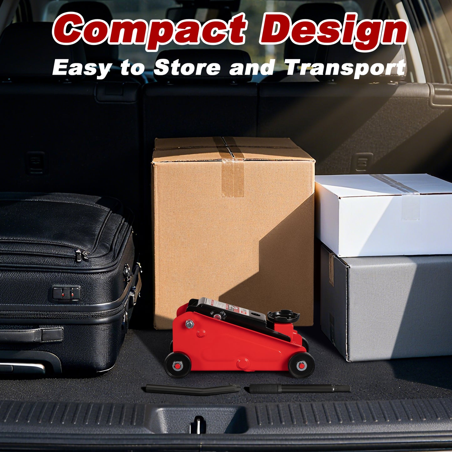 2 Ton Car Jack Lift, Heavy Duty Hydraulic Jack for SUV & Mini RV, Low Profile Design, All Steel Construction, Lifting Range 5.7"~15.7"